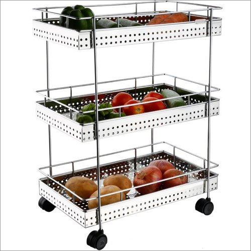 Stainless Steel Fruits Trolley