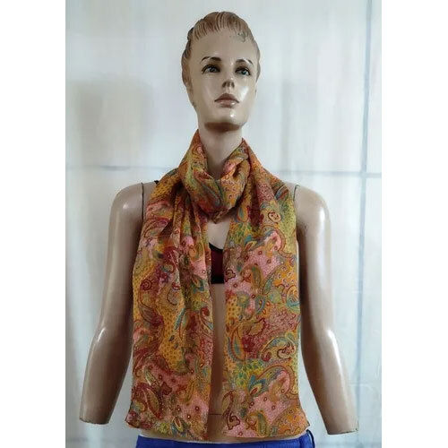 Chiffon with Gold print  Scarves