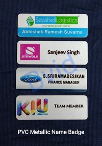 PVC Metallic Name badges