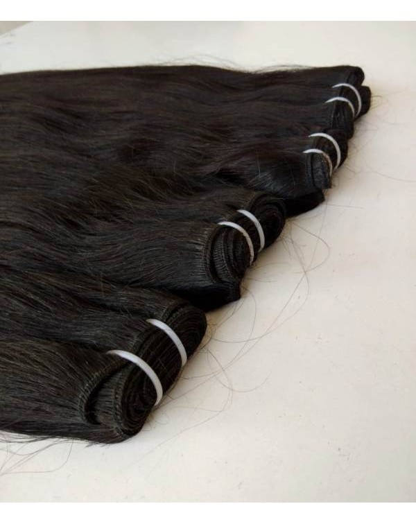 NATURAL SHINY STRAIGHT INDIAN VIRGIN HUMAN HAIR EXTENSIONS