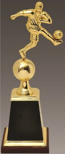 Football Brass Yellow Sports Trophy