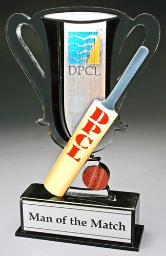 Cricket Glass Sports Trophy
