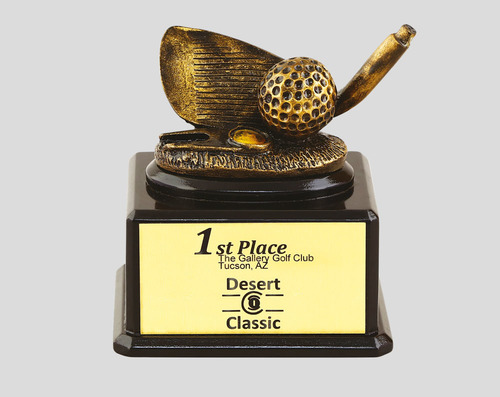 Glossy Golf Trophy For Award Ceremony