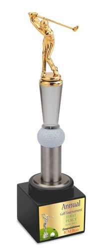 Multicolor Golf Trophy For Corporate Gifting