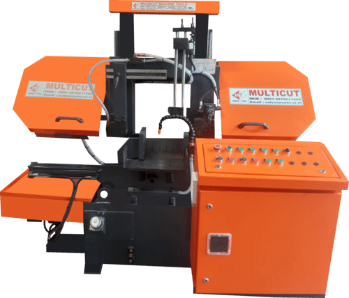 Double Column Semi Automatic Band Saw Machine BladeÂ Size: 3760 X 27 X 0.9 Mm