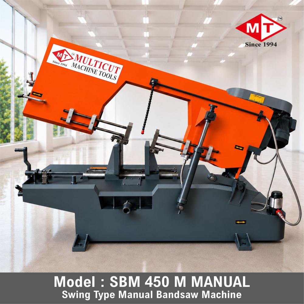Swing Type Band Saw Machine - 3000x27x0.9 mm Blade Size, 200 mm Round Cutting Capacity | Automatic, High-Speed Cutting, Low Maintenance, Durable Design