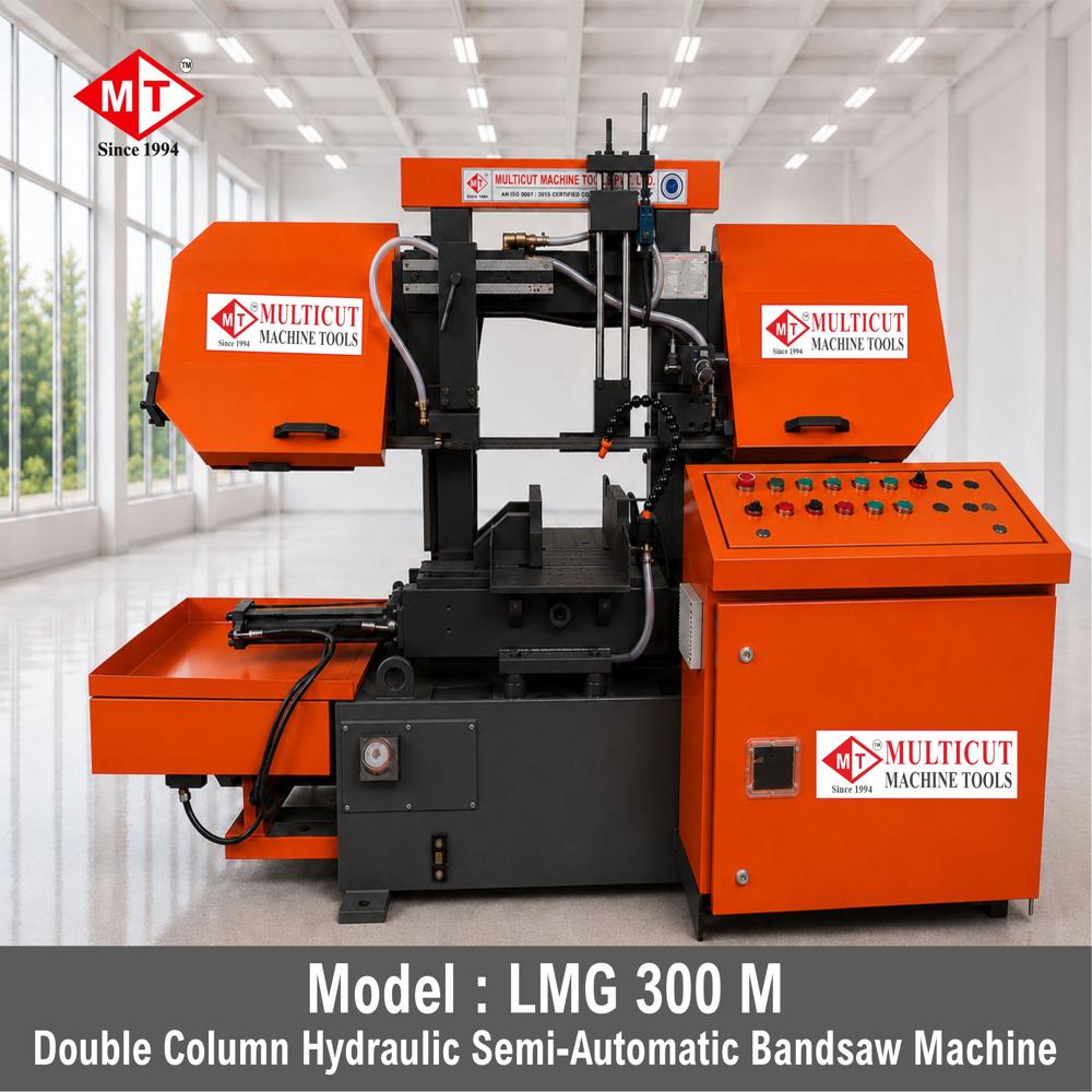 LMG-300 M Fully Automatic Metal Band Sawing Machine - Blade Size 4100 x 34 x 1.1 mm | Hydraulic Tension, 300 mm Capacity, 6.39 HP Power, 2150 kg Weight
