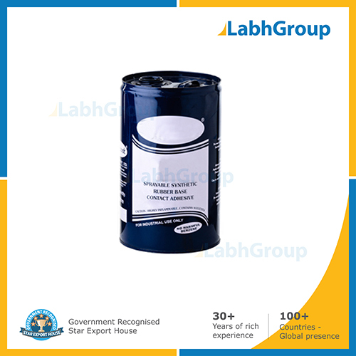 Sprayable rubber base contact adhesive