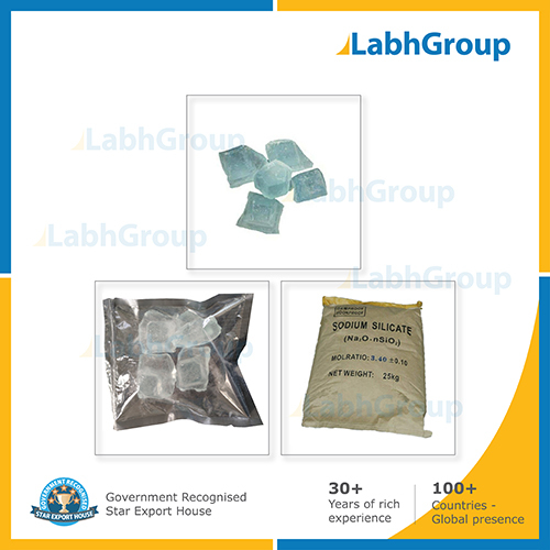Sodium silicate lumps