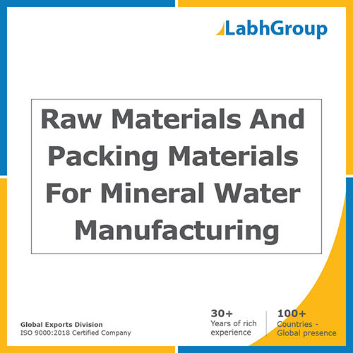 Raw Materials And Packing Materials For Mineral Water Manufacturing