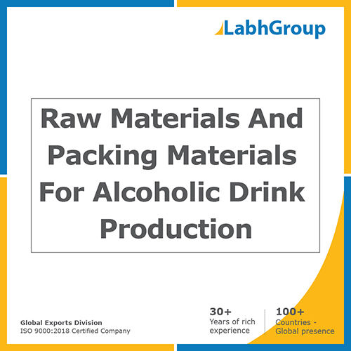 Raw materials and packing materials for alcoholic drink production