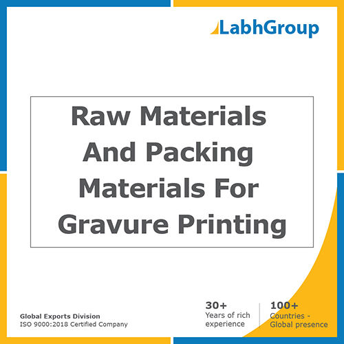 Raw materials and packing materials for gravure printing