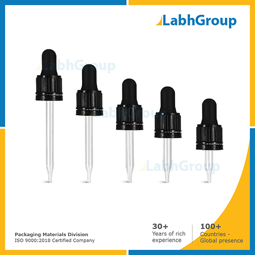 Glass droppers for pharmaceutical medicine bottles