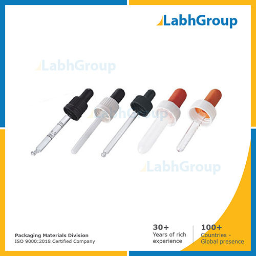 Plastic dropper for pharmaceutical medicine bottles