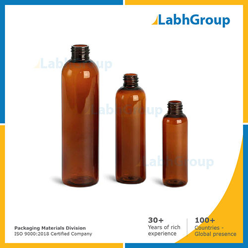 Amber Colour Pet Plastic Bottle For Pharmaceutical Medicine Packaging