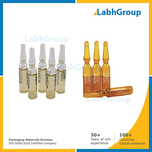 Glass ampoules for pharmaceutical medicine packaging