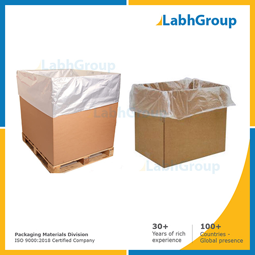 Corrugated box with liner for bulk drug packaging