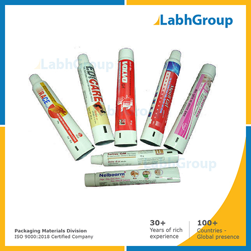 Printed laminated plastic tubes for pharmaceuticals medicine packaging