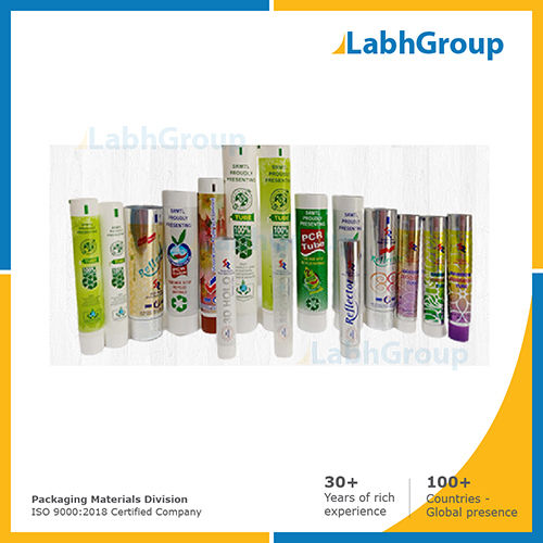 Printed monolayer seamless plastic tubes for pharmaceuticals medicine packaging