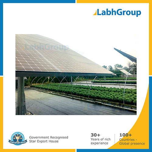 Solar panels for greenhouse
