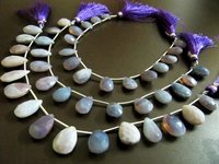 Natural Lavender Blue Opal Pear Shape Faceted 10X15mm Strand 8 inch Long