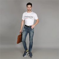 Mens Regular Fit Faded Lycra Jeans