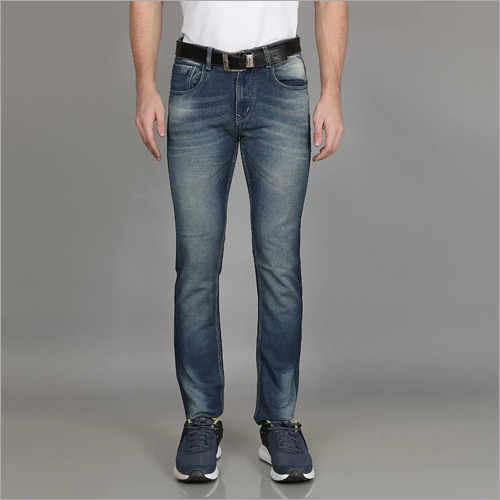 Mens Regular Fit Faded Lycra Jeans