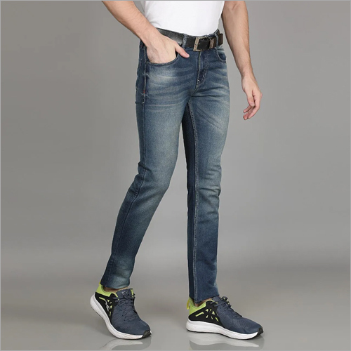Mens Regular Fit Faded Lycra Jeans