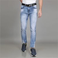 Mens Comfort Fit Faded Denim Jeans