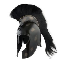 New Design Black Troy Helmet Movie Troy Armor Helmet Collectible Movie Replica Length: 14 Inch (in)