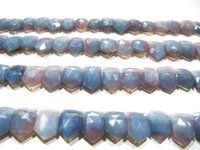 Natural Lavender Blue Opal Fancy Pencil Shape Faceted 10X15mm Strand 8 inch Long