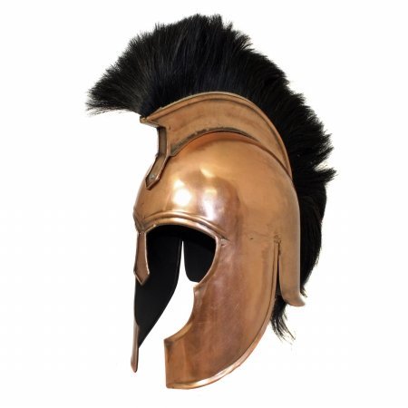 MOVIE TROY SPARTAN HELMET WITH BLACK PLUME