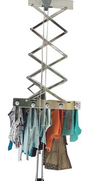 Ceiling Mounting Cloth Dryer - Stainless Steel, 5 Foot Length | Durable, Adjustable Design, Quick Drying Performance