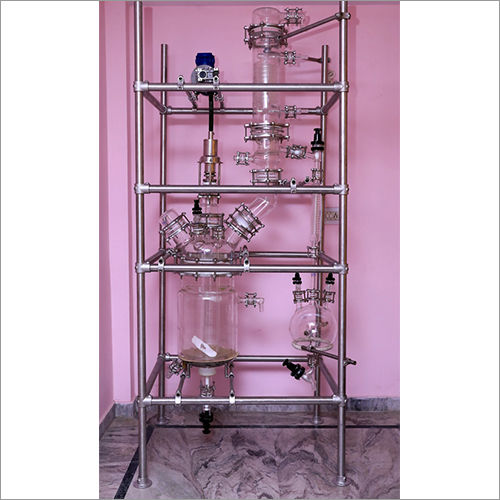 Jacketed Glass Reaction Distillation Unit - Color: Transparent