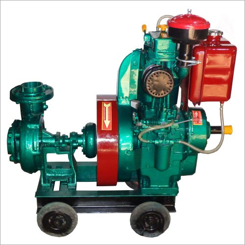 Green 8 Hp Air Cooled Pump Set