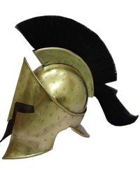 Cross Mark 300 Movie King Leonidas Spartan Helmet with Black Plume