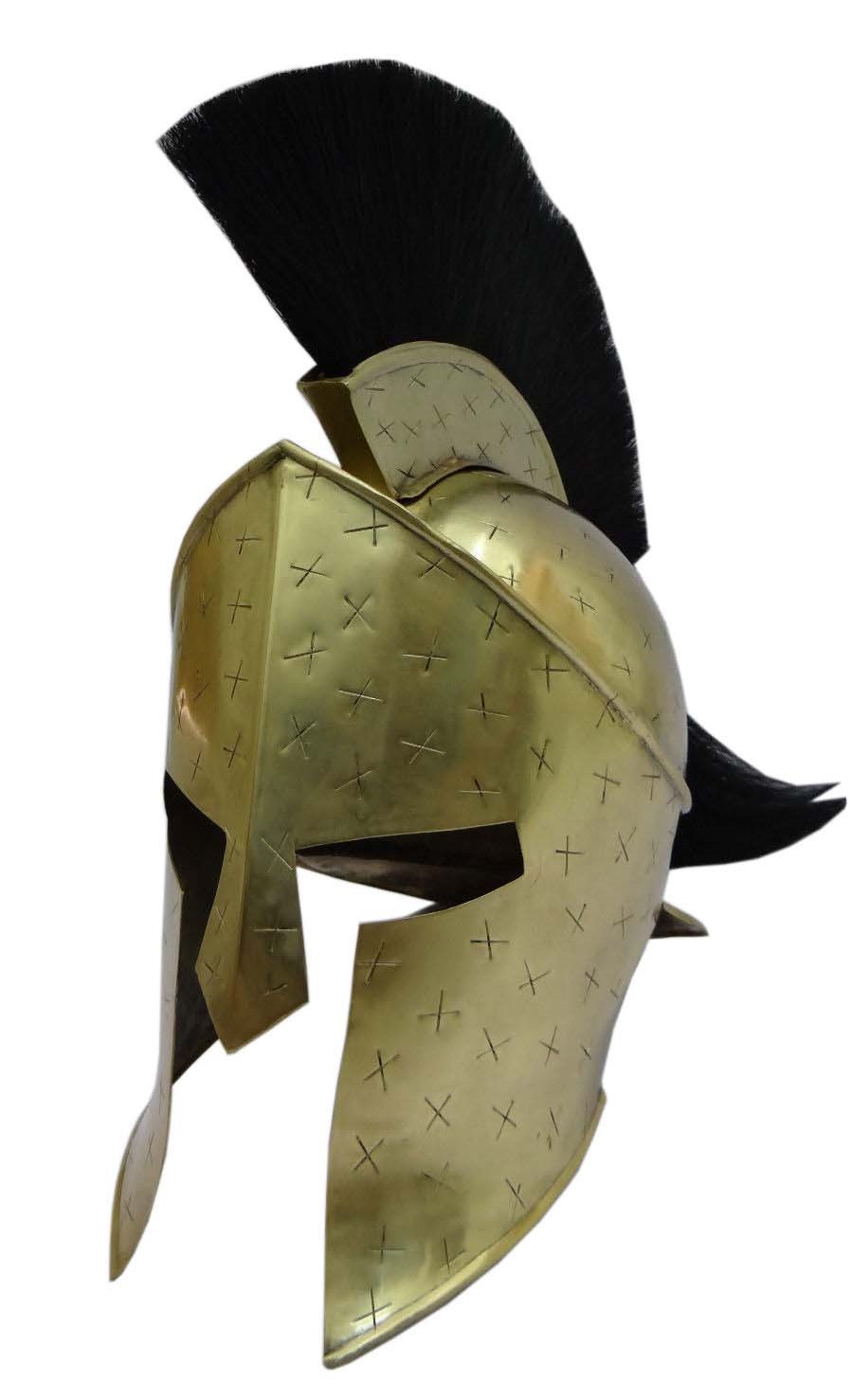 Cross Mark 300 Movie King Leonidas Spartan Helmet with Black Plume