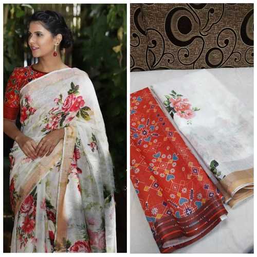 Multi Colour Ladies Floral Printed Saree