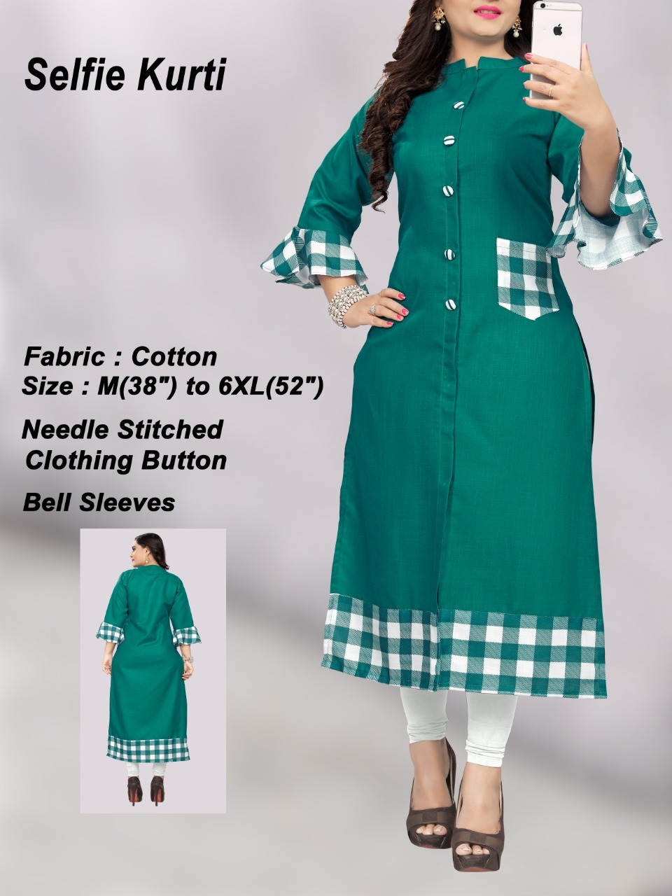 Designer Plus Size Jumbo Cotton Kurti