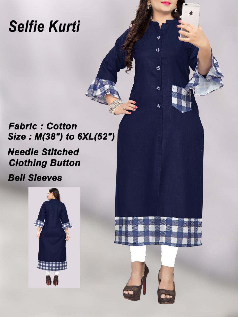 Designer Plus Size Jumbo Cotton Kurti
