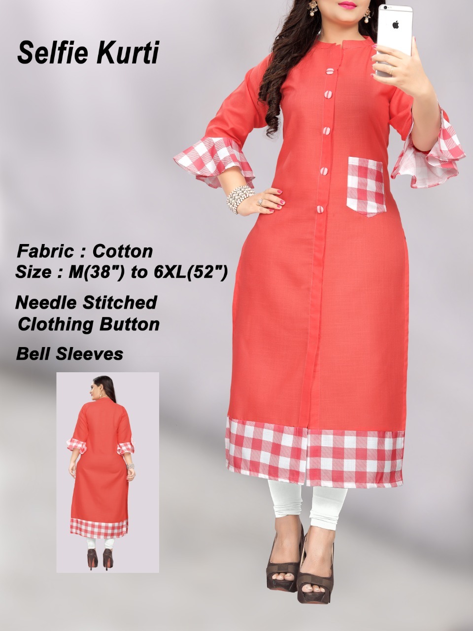 Designer Plus Size Jumbo Cotton Kurti