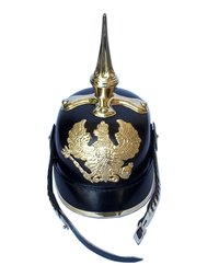 Long Spike Leather German Pickelhaube Armour Helmet
