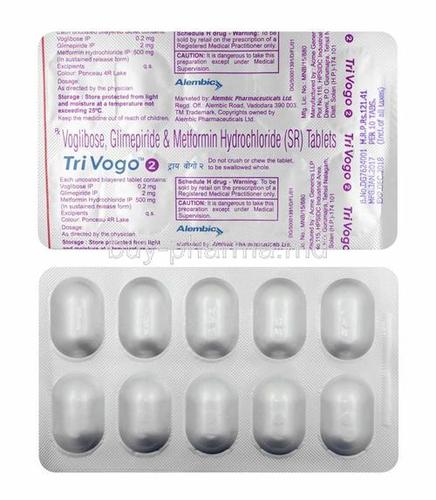 Glimepiride Metformin And Voglibose Tablet