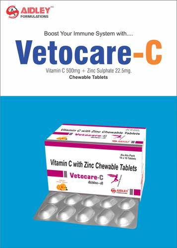 Vitamin-C 500 mg. + Zinc Sulphate 22.5 mg. Chewable Tablets