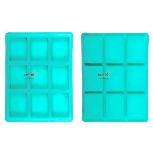 Silicone Rubber Soap Mold 75gms Rectangle 9 Cavities