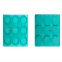 Silicone Rubber Soap Mold 100gms Oval Shape 9 Cavities