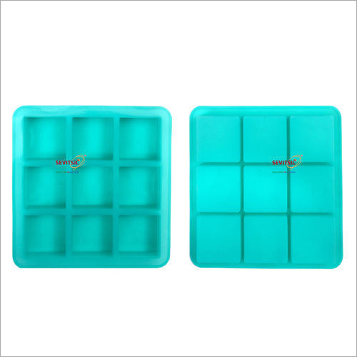 Silicone Rubber Soap Mold 100gms Square Shape 9 Cavities