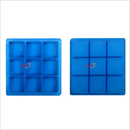Silicone Rubber Soap Mold 125gms Square 9 Cavities