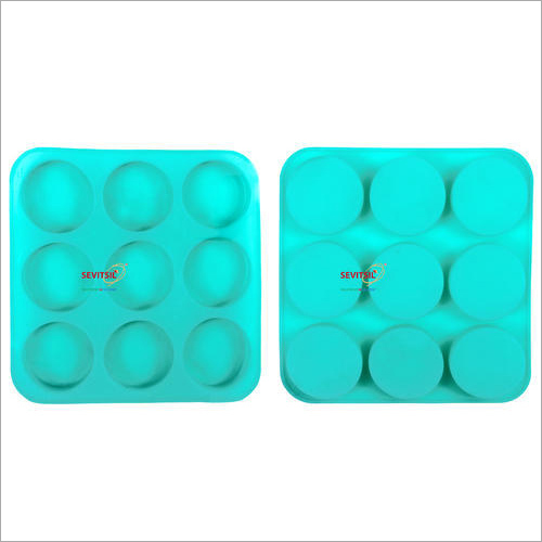 Silicone Rubber Soap Mold 125gms Round 9 Cavities