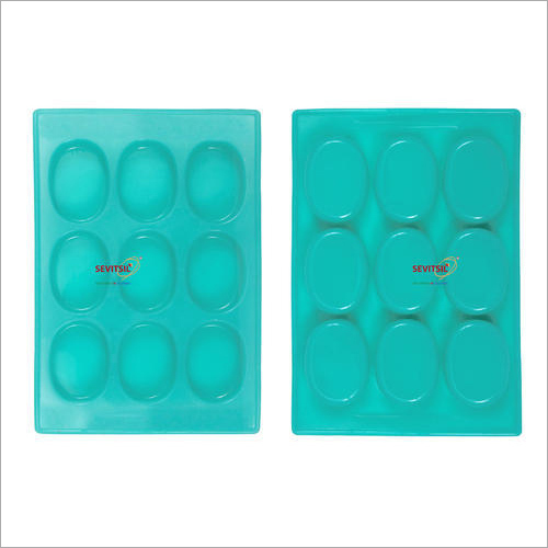 Silicone Rubber Soap Mold 75 gm Oval 9 Cavities